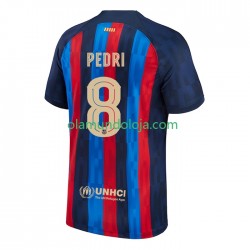 Camisola FC Barcelona Pedri 8 Homem Equipamento Primeiro 2022-2023 Manga Curta